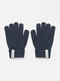 Label Knitted Gloves - Echte Marine