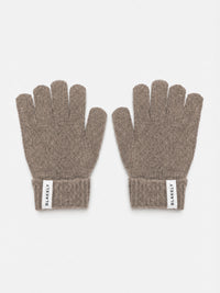 Label Knitted Gloves - Sanftes Braun