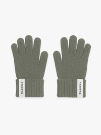 Label Knitted Gloves - Safari Grün