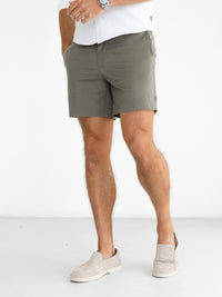 Conrad Stretch Chino Shorts - Safarigrün