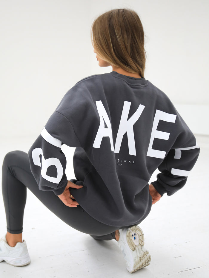 Isabel Oversized Jumper - Holzkohle