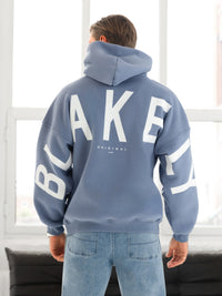 Idris Oversized Hoodie - Mid Blue