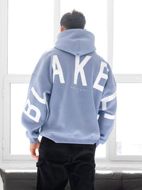 Idris Oversized Hoodie - Bewolkt blauw