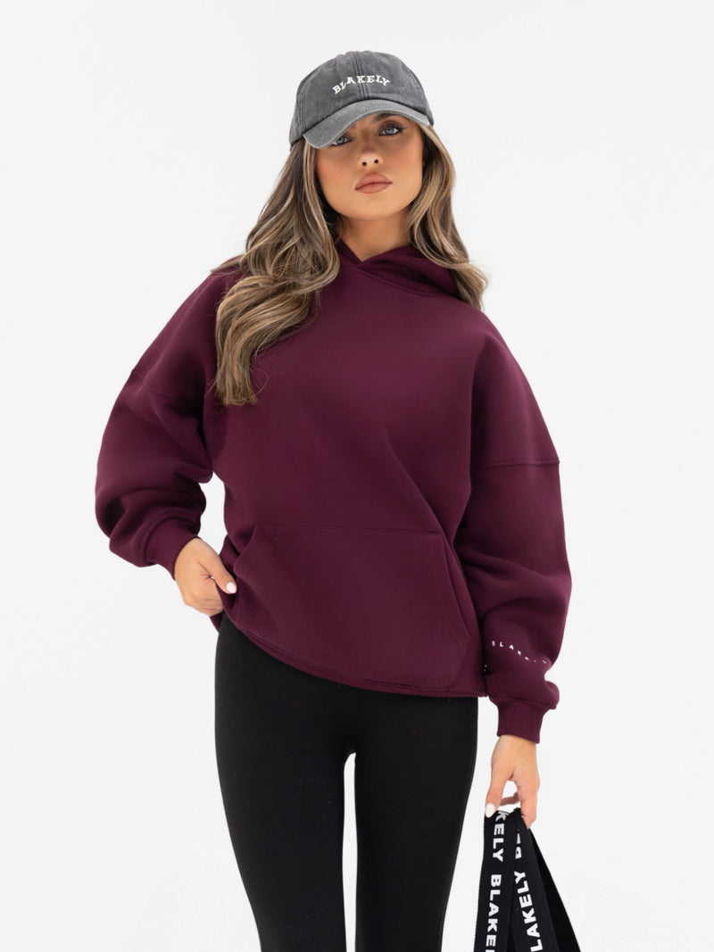Isabel Oversized Hoodie - Dunkle Kirsche