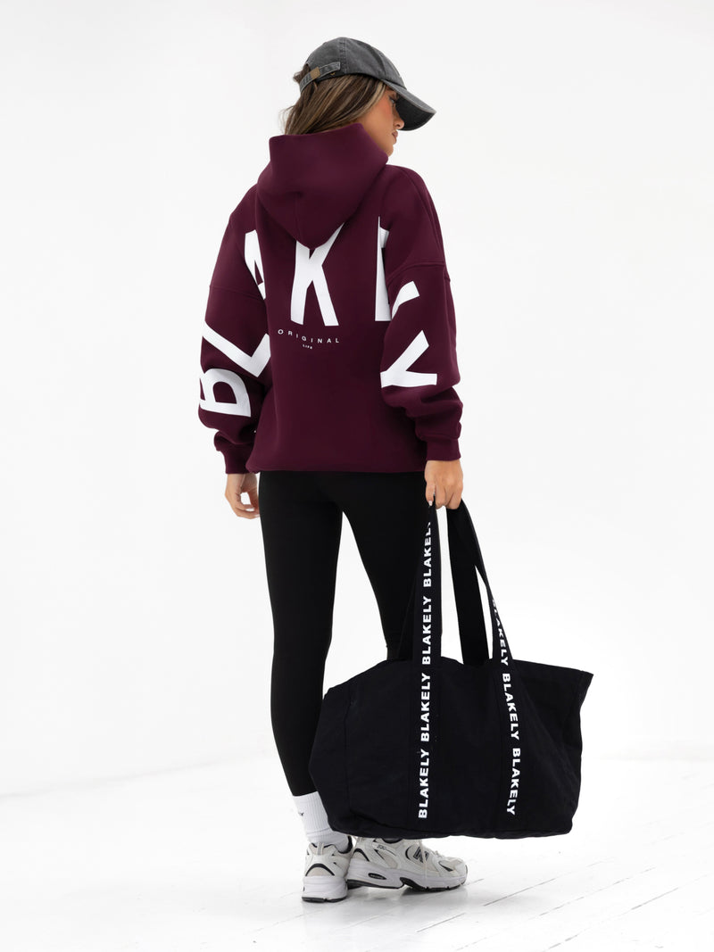 Isabel Oversized Hoodie - Dunkle Kirsche