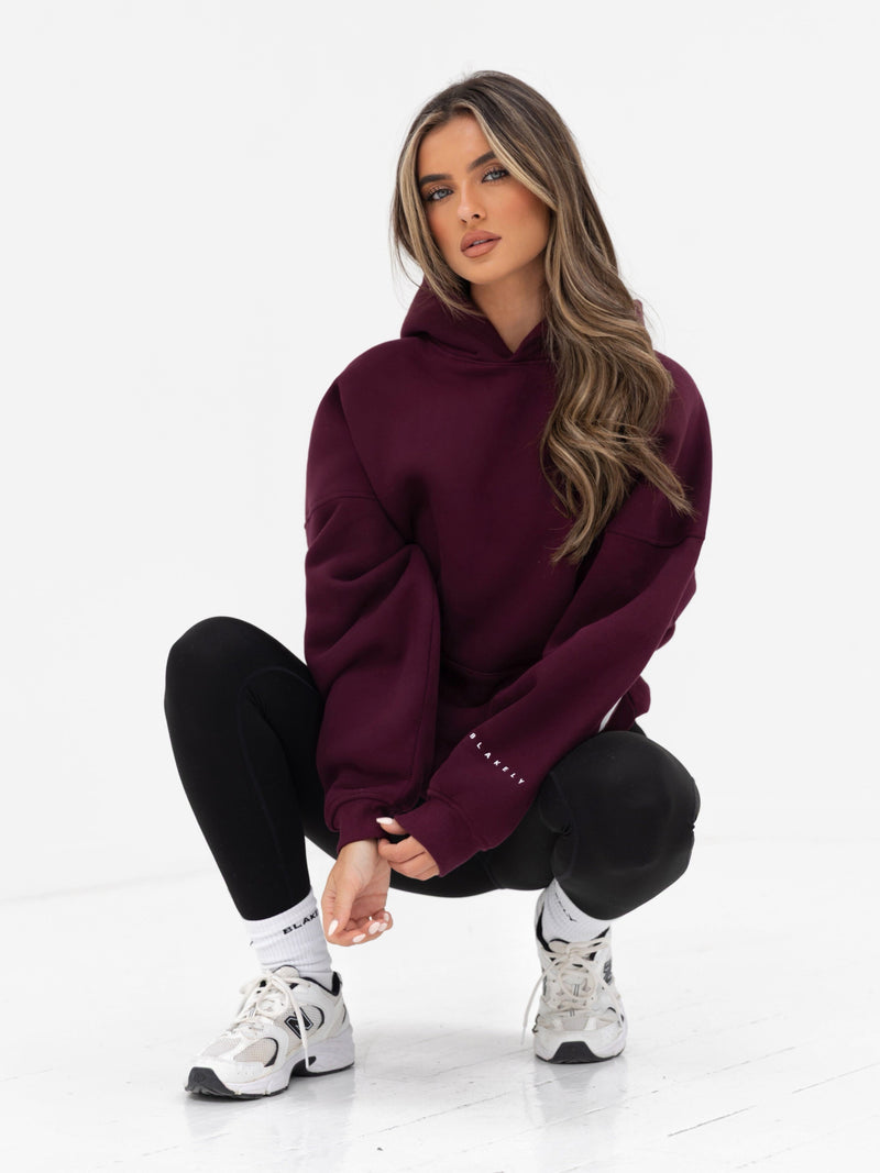 Isabel Oversized Hoodie - Dunkle Kirsche