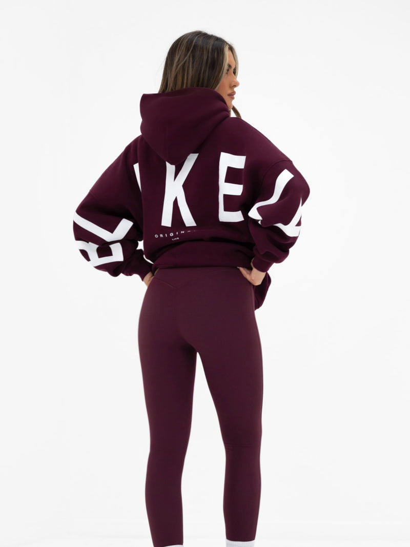 Isabel Oversized Hoodie - Dunkle Kirsche