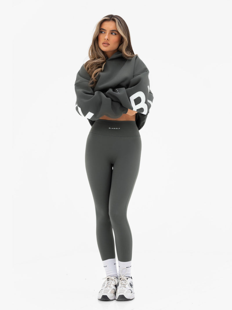 Isabel Oversized Hoodie - Khakigrau