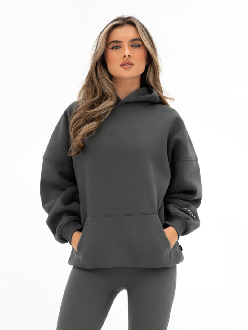 Isabel Oversized Hoodie - Khakigrau