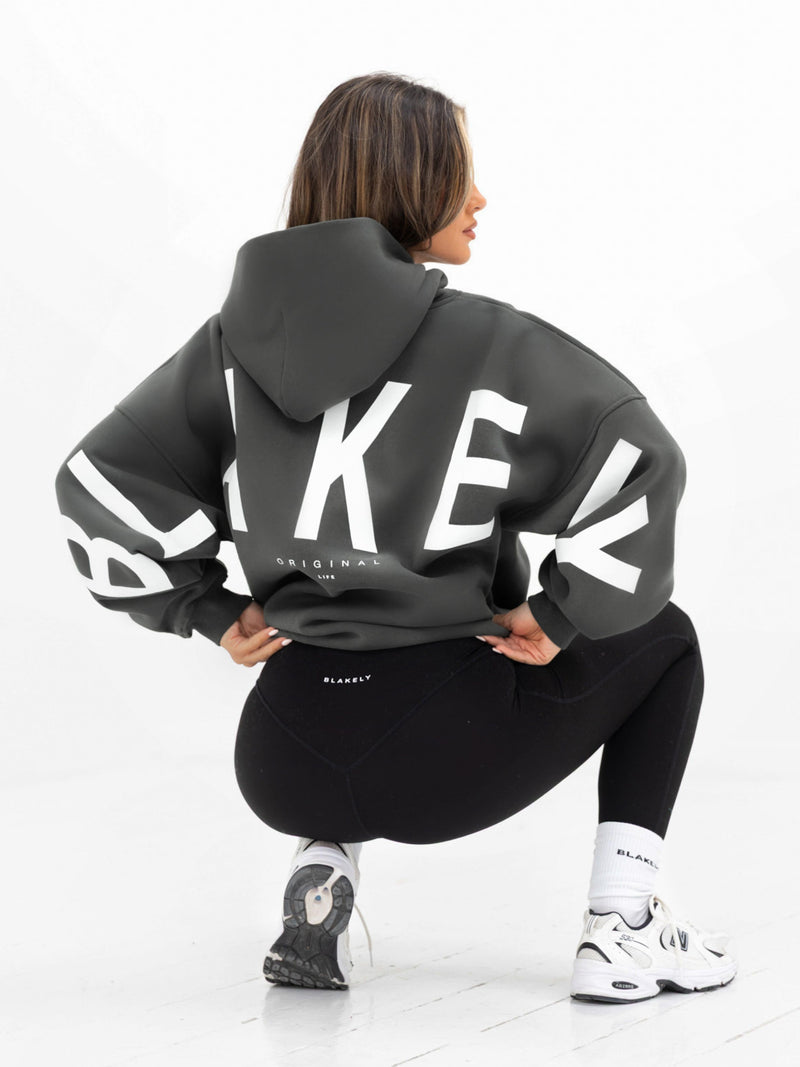 Isabel Oversized Hoodie - Khakigrau