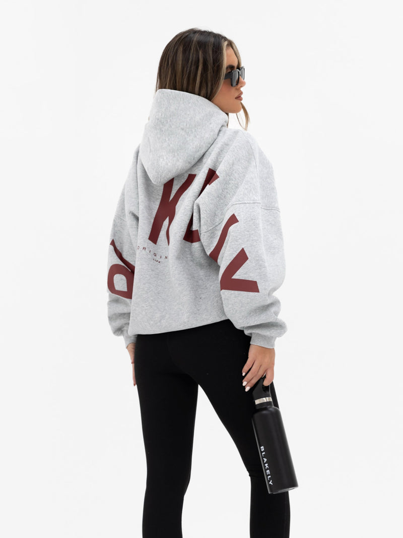 Isabel Oversized Hoodie - Mergelgrau