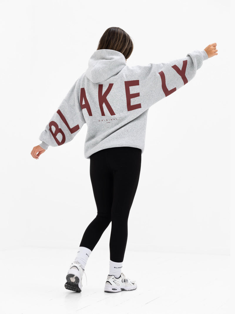 Isabel Oversized Hoodie - Mergelgrau