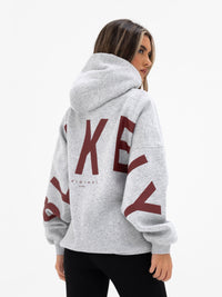 Isabel Oversized Hoodie - Mergelgrau