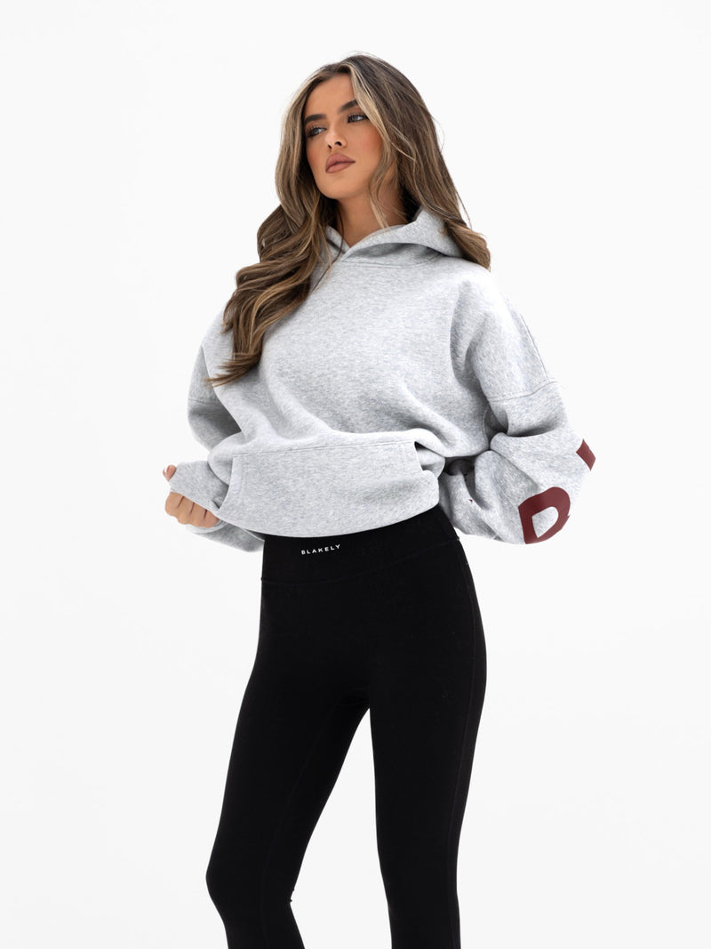 Isabel Oversized Hoodie - Mergelgrau
