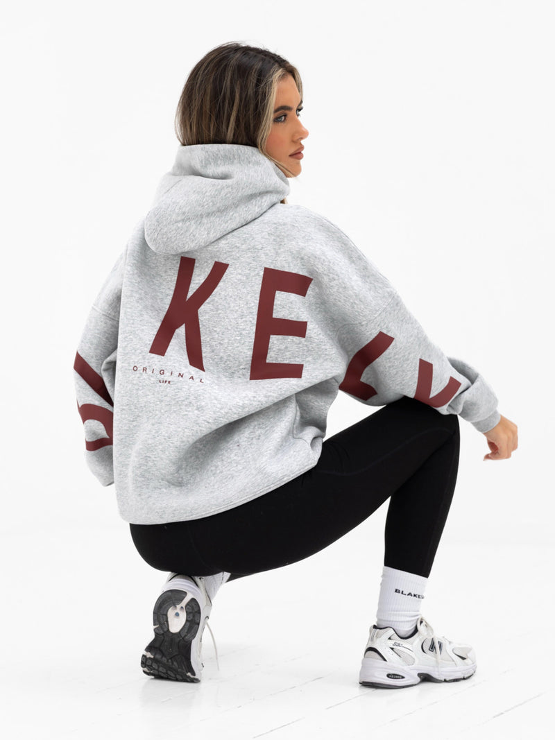 Isabel Oversized Hoodie - Mergelgrau