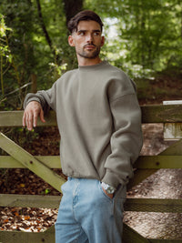 Blakely Basic Relaxed Jumper - Safari Green