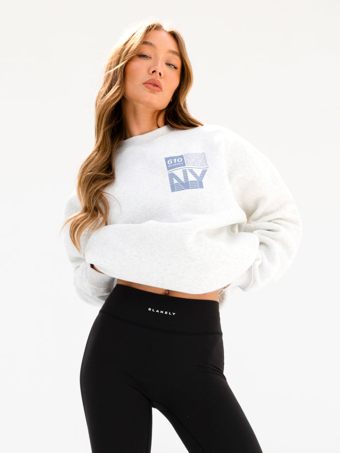 Brooklyn 610 Oversized Jumper - Mergelweiß