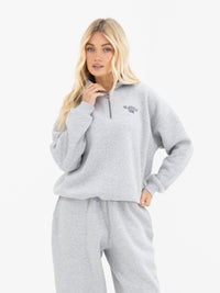 Alexis 1/4 Zip Jumper - Marl Grey
