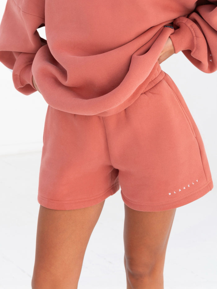 Isabel Jogger Shorts - Verbrannte Koralle