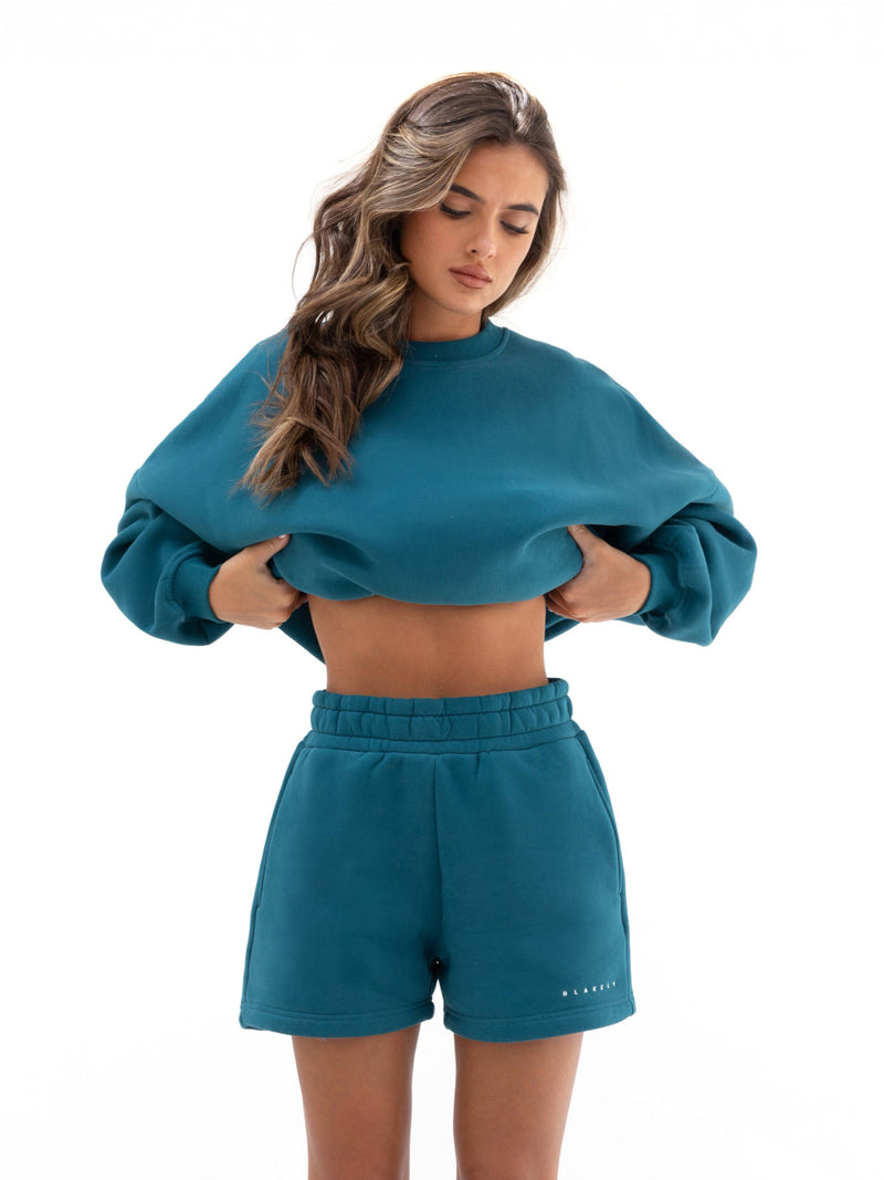 Isabel Jogger Shorts - Storm Teal