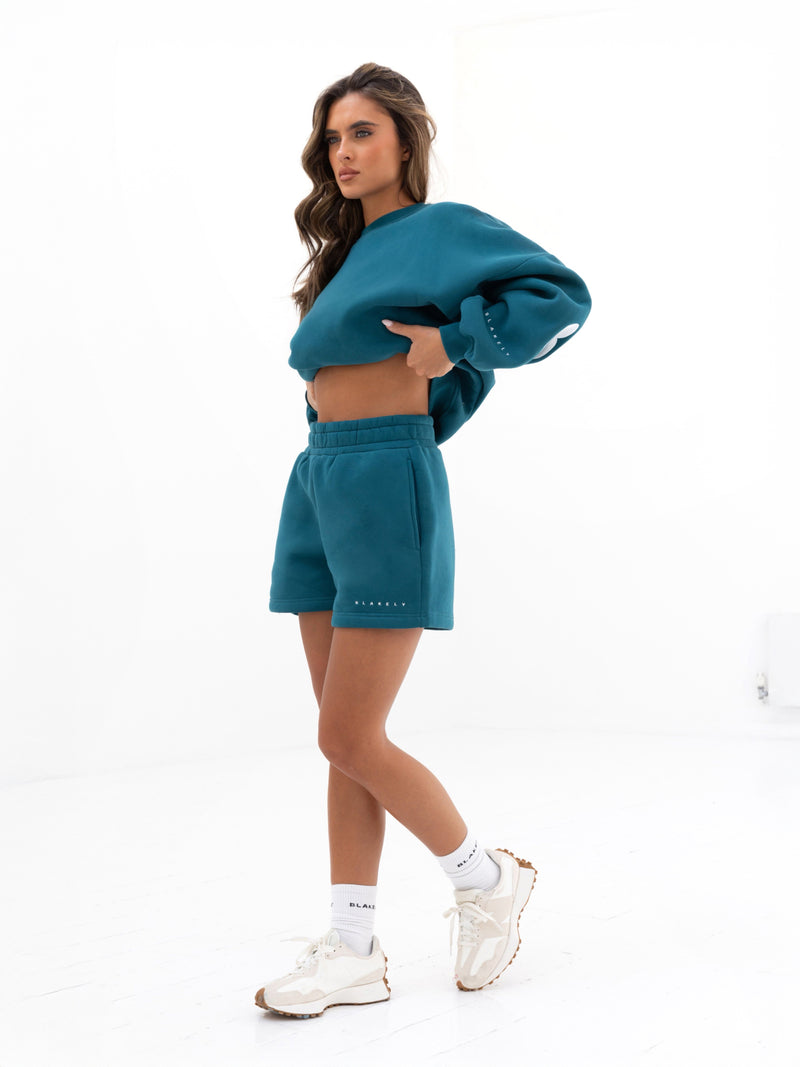 Isabel Jogger Shorts - Storm Teal