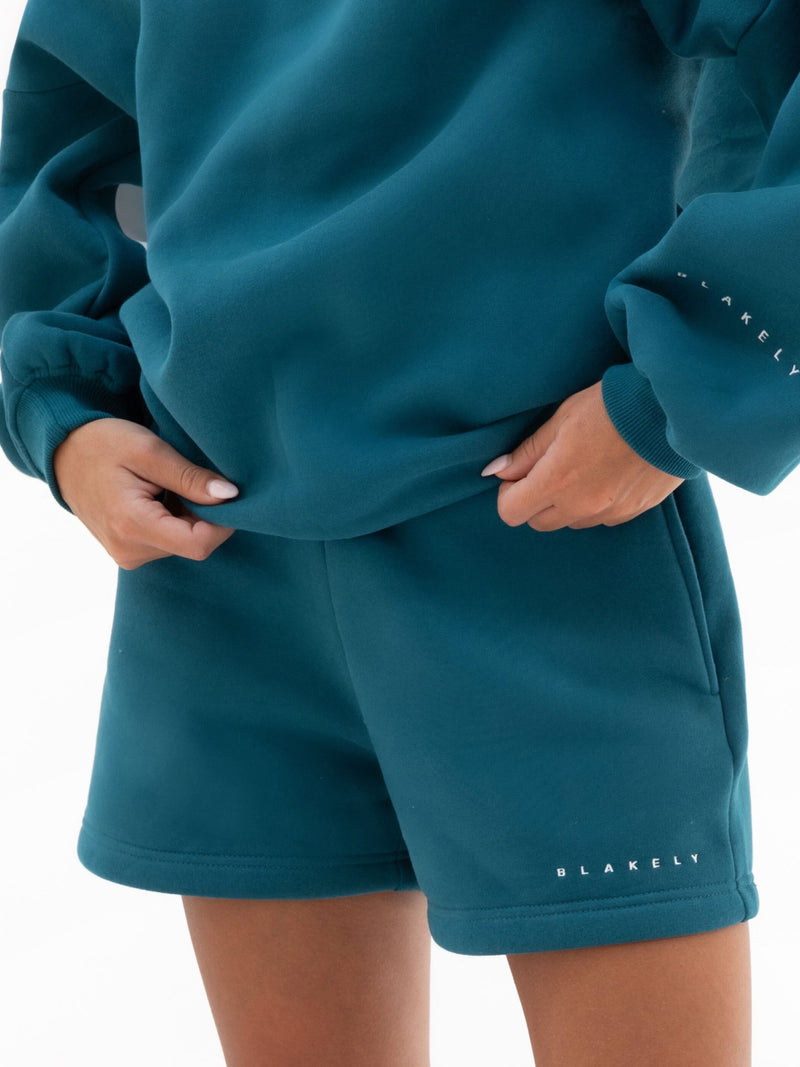 Isabel Jogger Shorts - Storm Teal