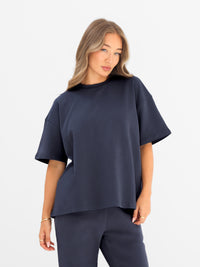 Blakely Basic Boxy Oversized T-Shirt - Echte Marine