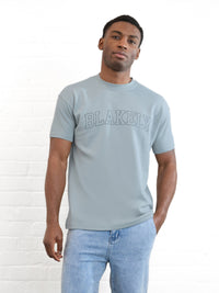 Outline Varsity Relaxed T-Shirt - Mineralblau