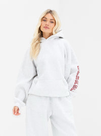 Alexis Oversized Hoodie - Marl White