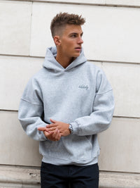 Austin Relaxed Hoodie - Marl Grey