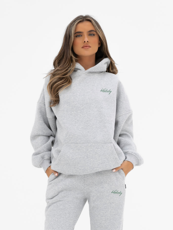 Georgia Oversized Hoodie - Mergelgrau