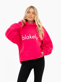 Lila Oversized Hoodie - Neon Pink