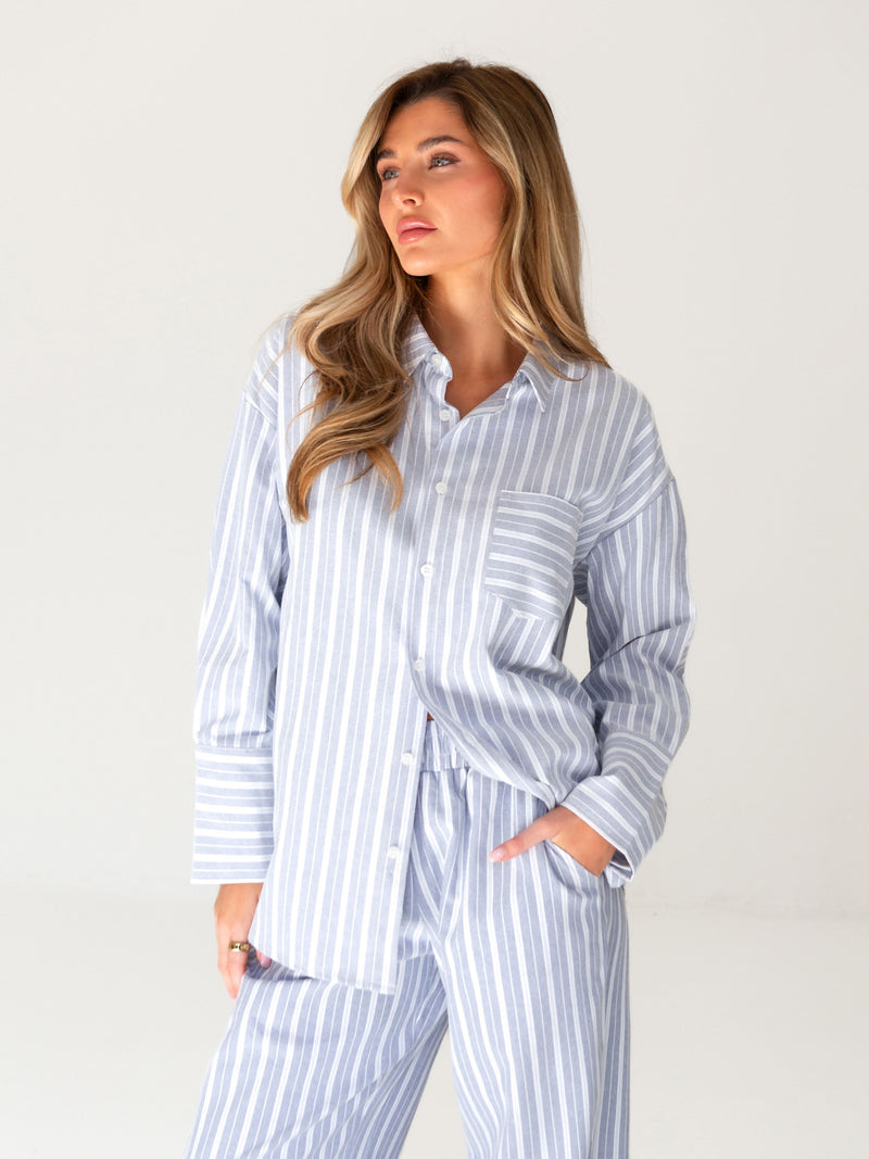 Elena Stripe Shirt - Blue