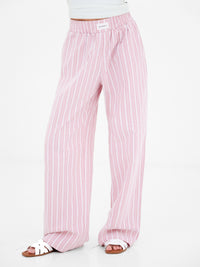 Elena Stripe Trousers - Pink
