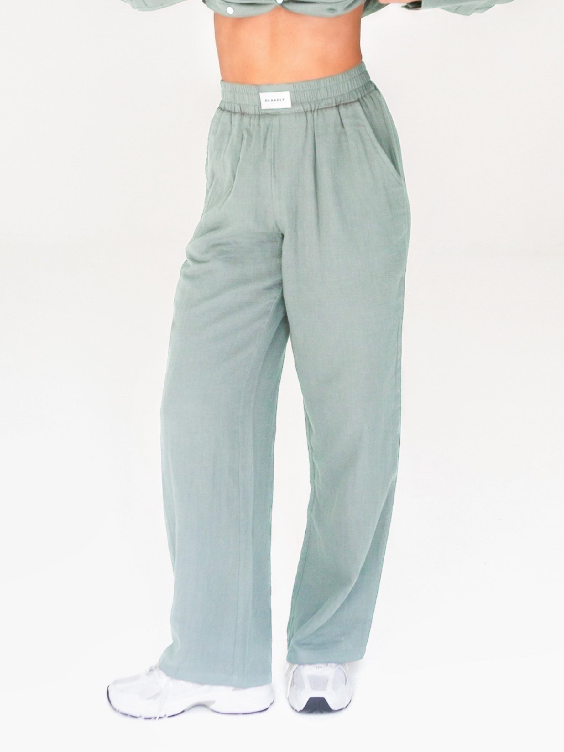 Buy Blakely Sage Green Camilla Trousers Free delivery on orders over