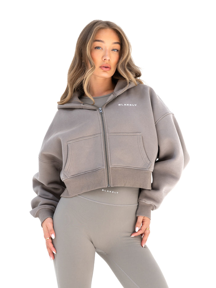 Blakely Full Zip Hoodie - Neutrales Grau