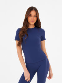 Lucia Baby Tee - Navy Blue