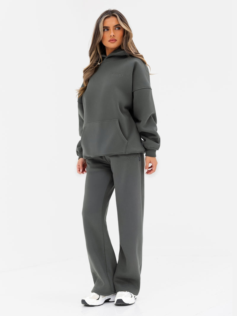 Isla Oversized Hoodie - Khaki Grey