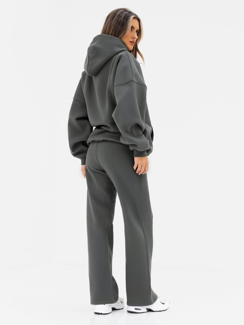 Isla Oversized Hoodie - Khaki Grey