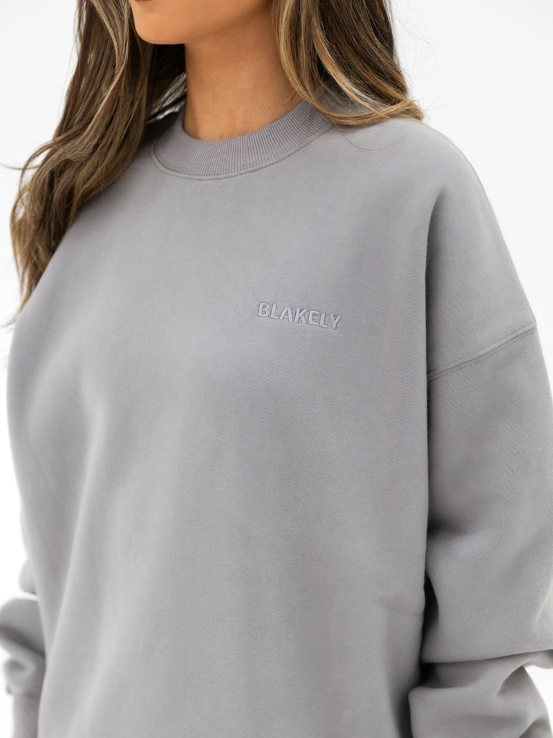 Isla Oversized Jumper - Mittelgrau