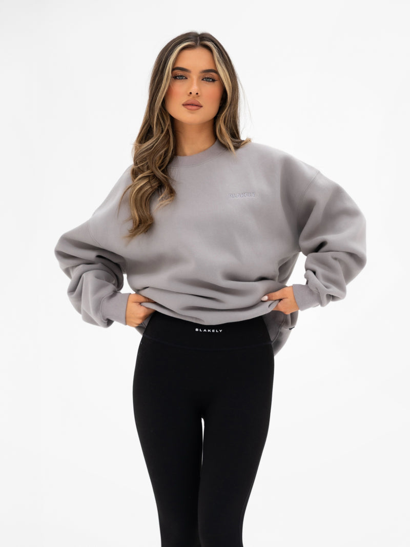 Isla Oversized Jumper - Mittelgrau