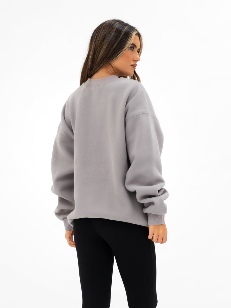 Isla Oversized Jumper - Mittelgrau