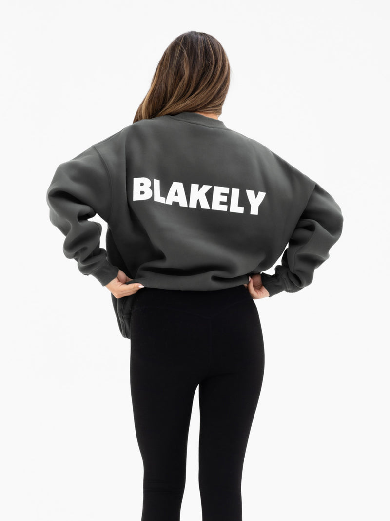 Kayla Oversized Jumper - Khakigrau