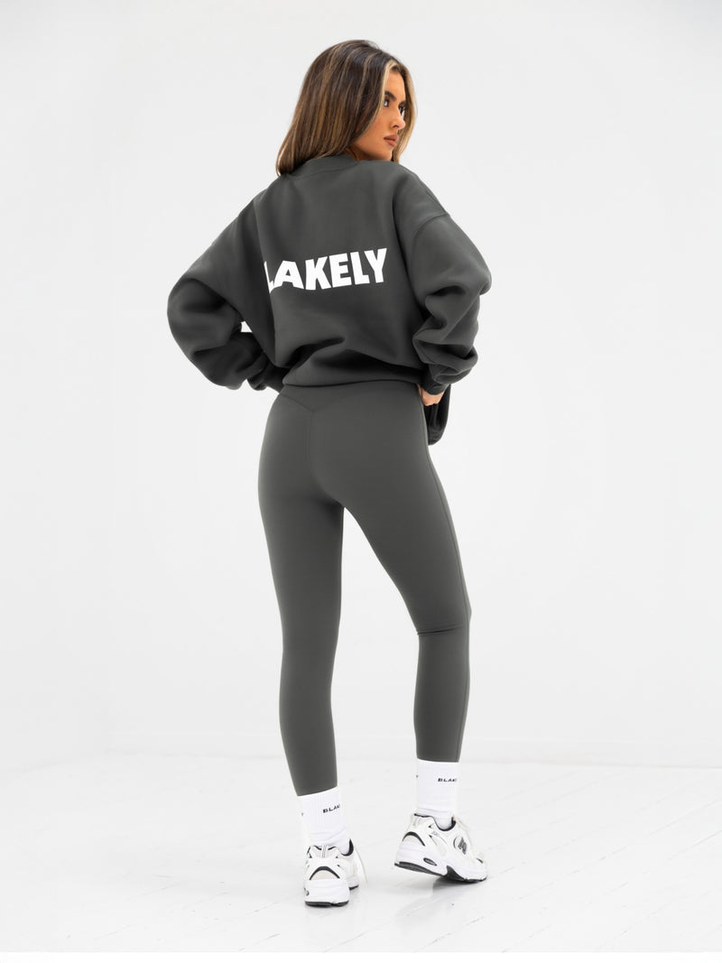 Kayla Oversized Jumper - Khakigrau