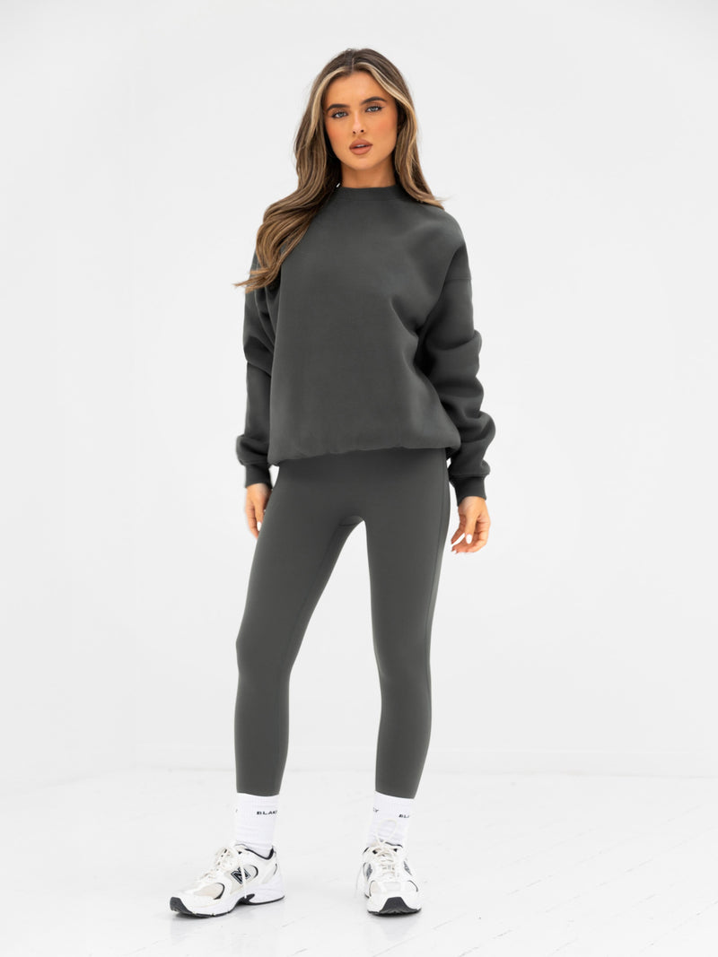 Kayla Oversized Jumper - Khakigrau