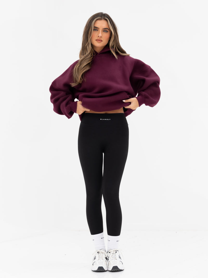 Kayla Oversized Hoodie - Dunkle Kirsche