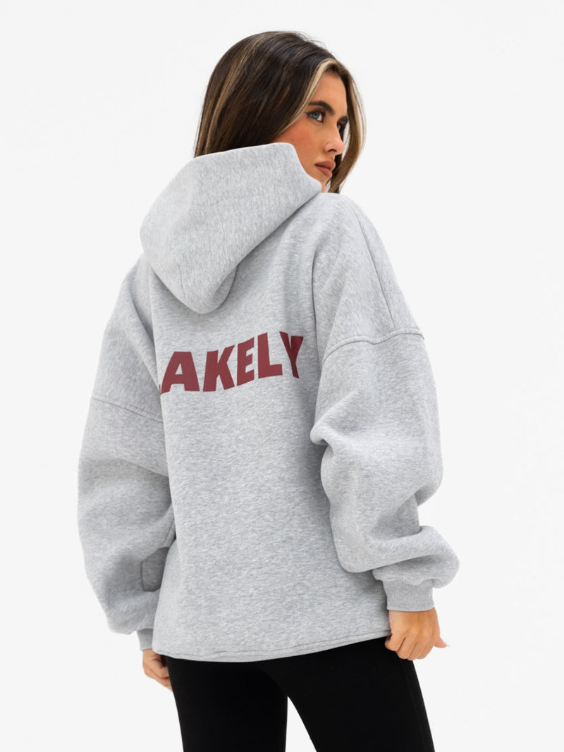 Kayla Oversized Hoodie - Mergelgrau