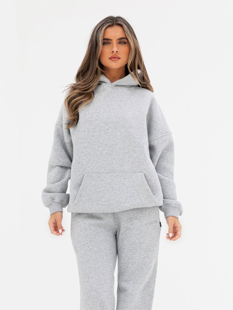 Kayla Oversized Hoodie - Mergelgrau