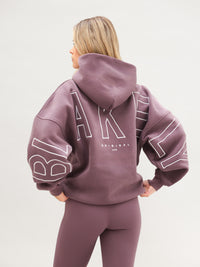 Embroidered Isabel Oversized Hoodie - Gewassen Pruim