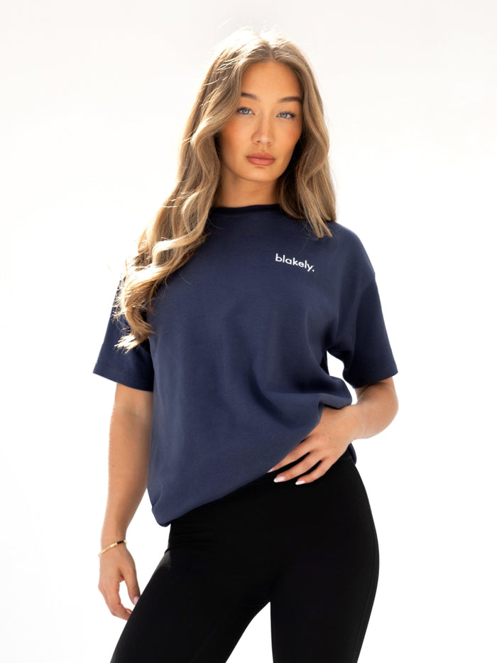 Sami Oversized T-Shirt - Echtes Marineblau